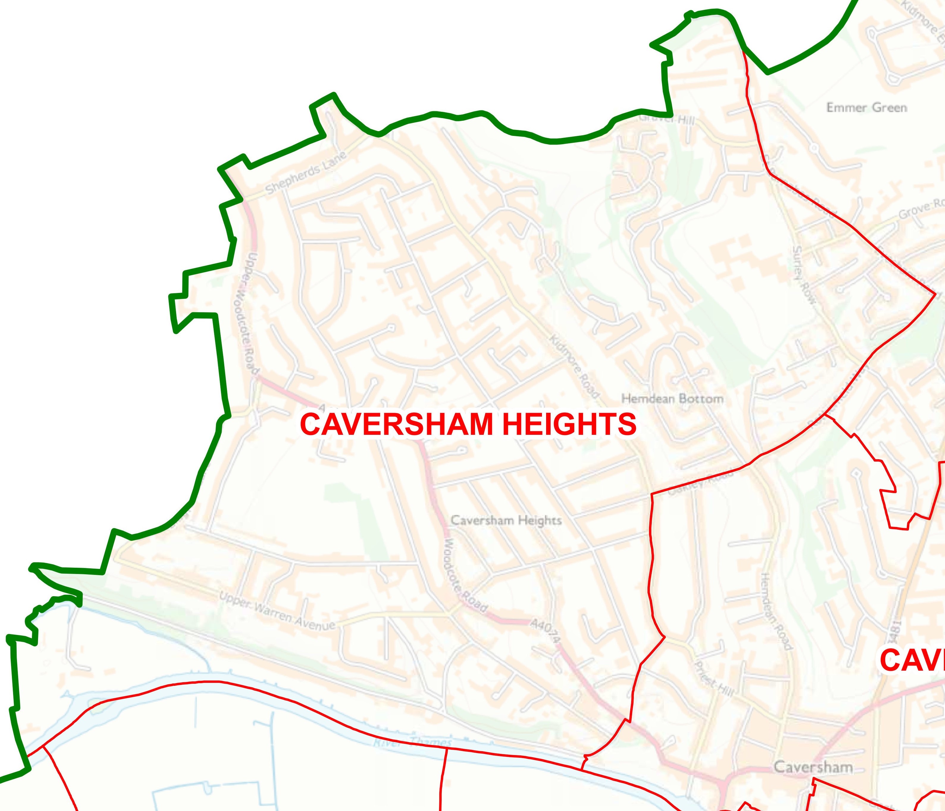 CADRA Caversham   Ward Boundaries   Caversham Heights Ward 